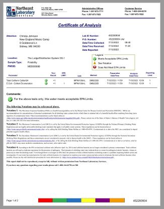 Northeast Labs Results